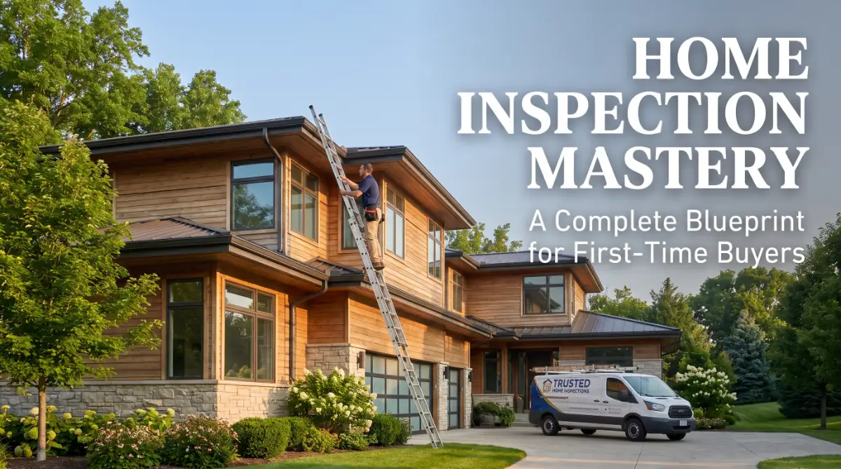 A professional inspector helping a first-time buyer navigate the home inspection process.