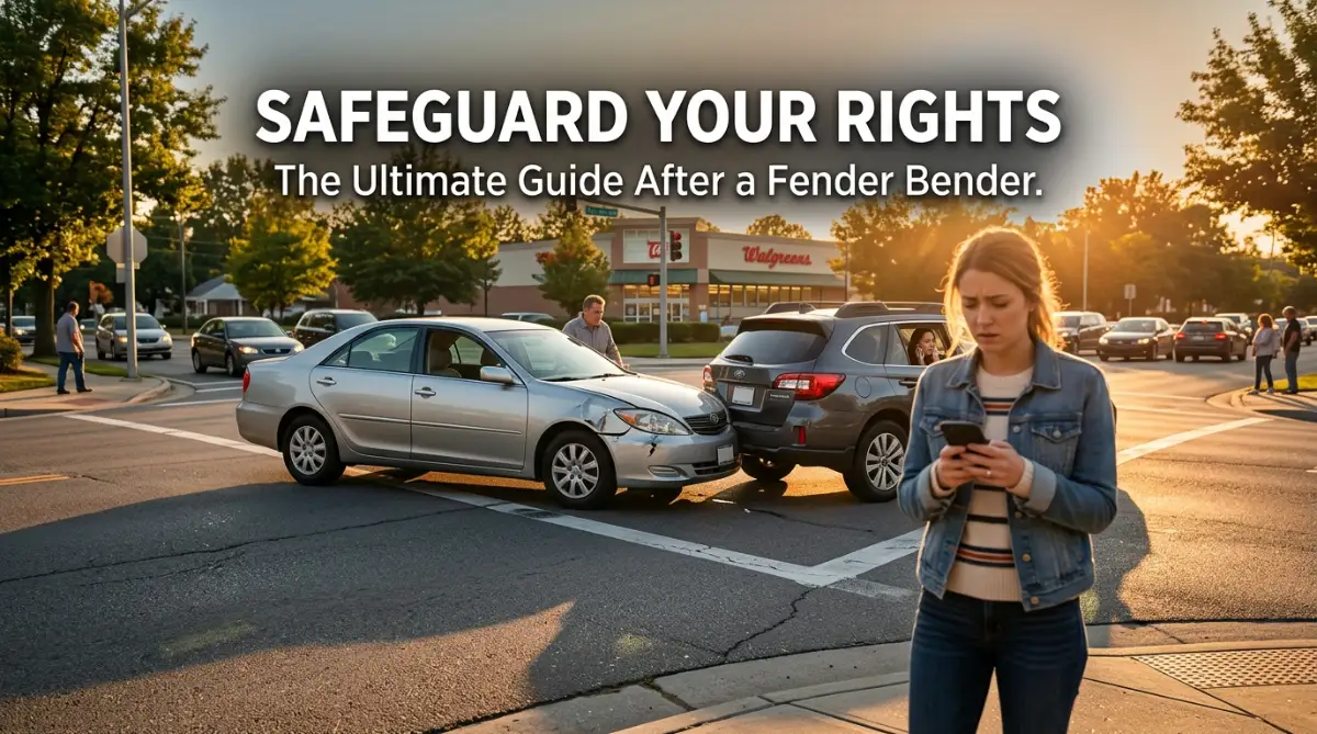 A professional guide showing how to handle legal issues after a minor car accident to protect your future.